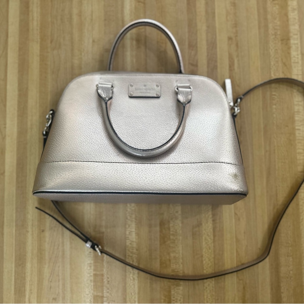Kate Spade Maise Medium Rose Gold Metallic Shoulder Bag